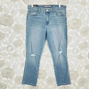 NWT Joe's Straight Leg Women's Jeans Size 31 Distressed Knee